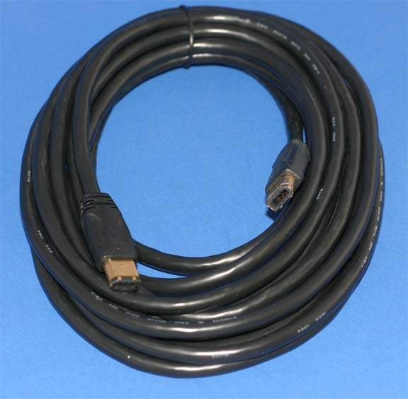 10FT BLACK Firewire Cable 6PIN 6PIN