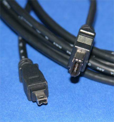 10FT FIREWIRE CABLE BLACK 6PIN 4PIN