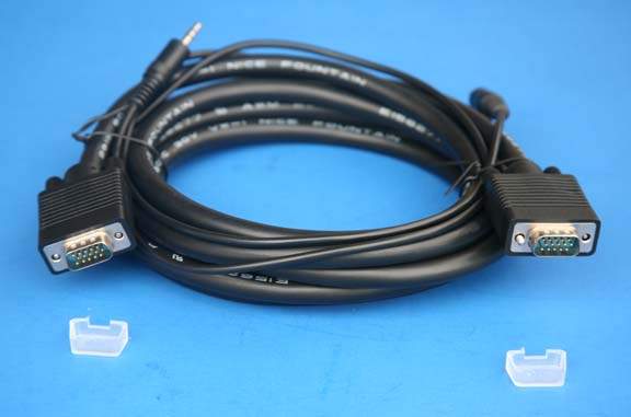 10FT SVGA CABLE MONITOR UL2919 HD15 with AUDIO 3.5 Male to Male