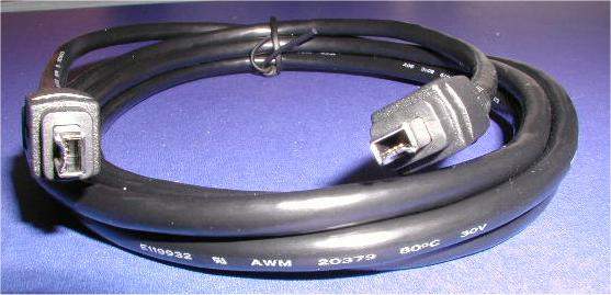 3FT FIREWIRE CABLE BLACK 4PIN 4PIN
