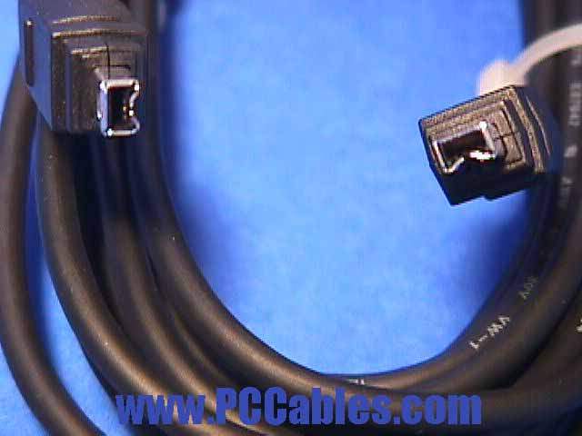 6FT FIREWIRE Cable Black 4PIN 4PIN