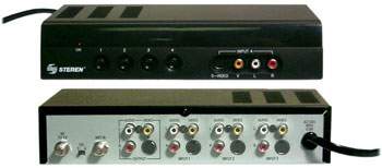 MINI DIN4 SVHS SVIDEO RCA VIDEO AUDIO ABCD SWITCH WITH RF Converter