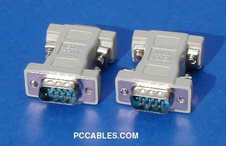 NULL MODEM ADAPTER DB9 Male to Male
