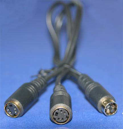 SVHS SVIDEO SPLITTER CABLE 4PIN MINI F-F-M 12Inch
