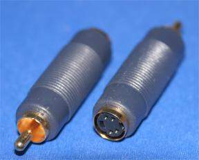 SVIDEO Adapter 4pin MiniDin-F to RCA-M