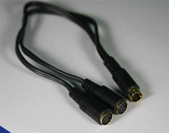 SVIDEO Splitter Adapter 4PIN MINI F-F-M