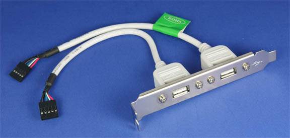 USB Dual Port on Bracket 6 Inch USBSC-25