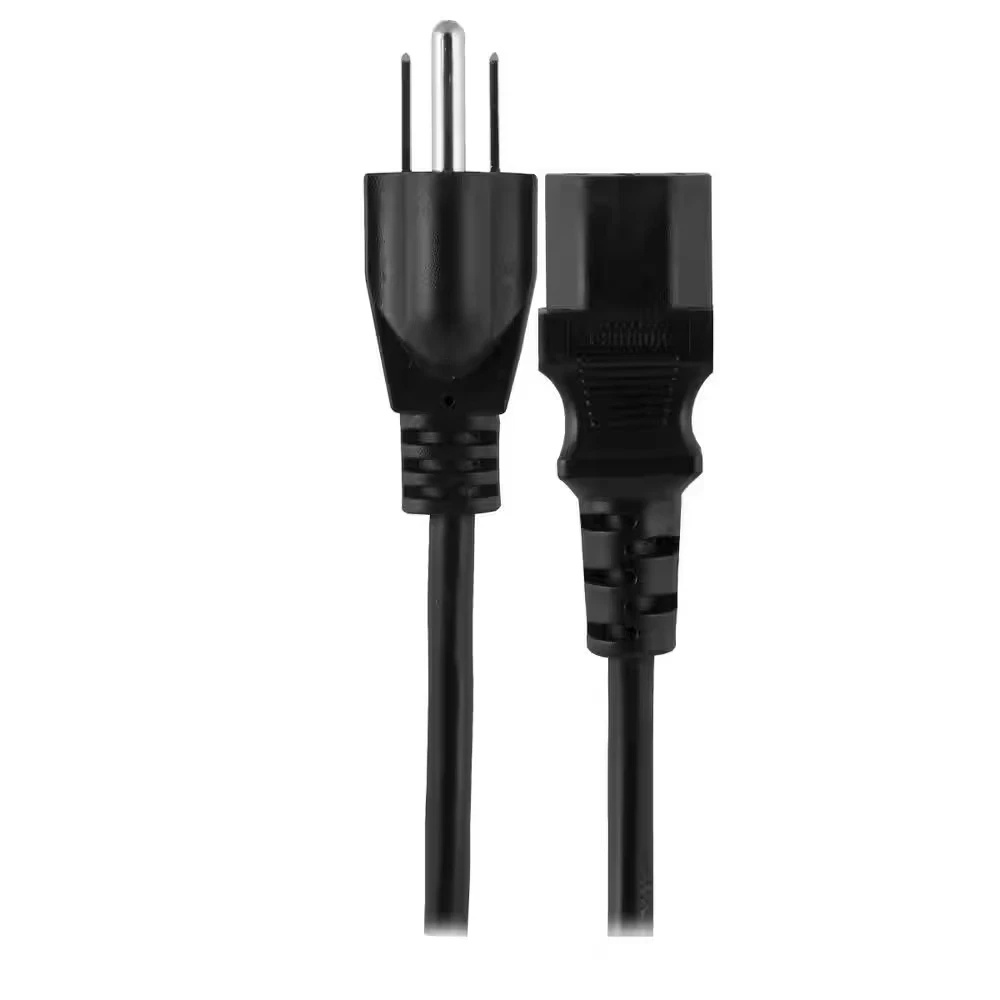 10FT Standard Power Cord NEMA 5-15P To C13 Black 18 AWG Cable CUL