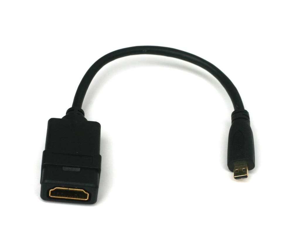 Micro HDMI Type D Male to HDMI Type A Female cable inch 1.4 Premium