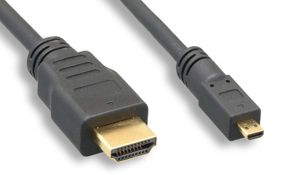 HDMI MICRO Type D Male to HDMI Type A Male Cable 6FT