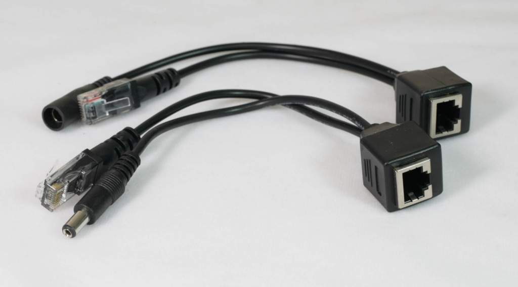 Power over Ethernet Passive PoE Adapter Injector Splitter Kit 5 12 24 48  Volt