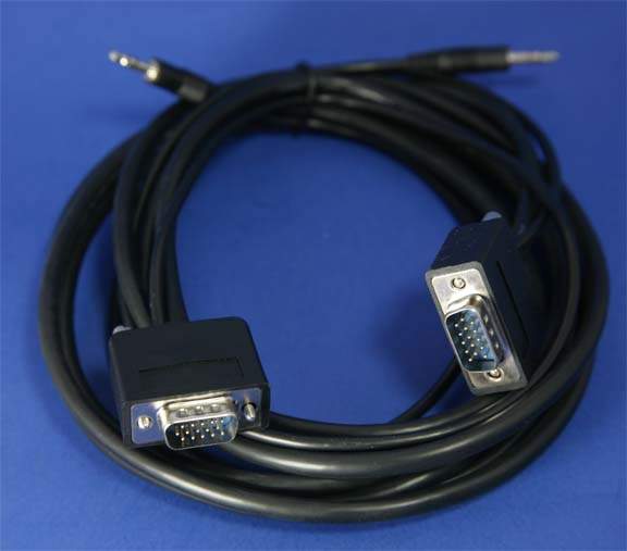 10FT SLIM SVGA Monitor Cable with Audio  Male to Male