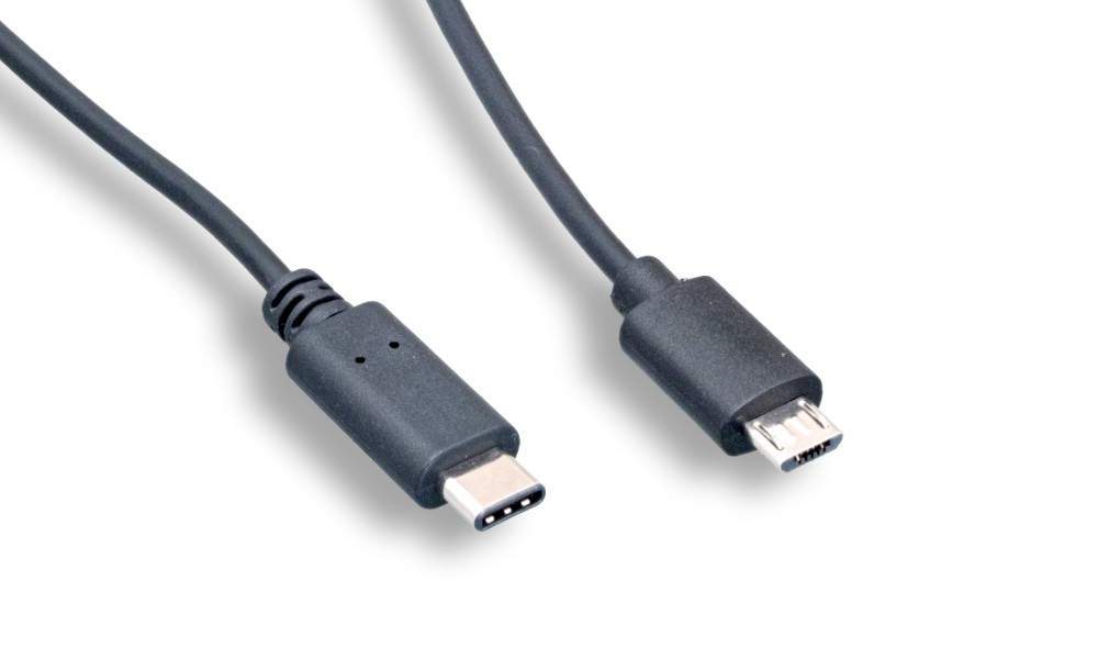 USB-C to Micro USB Charging Cable with Data (USB 2.0)