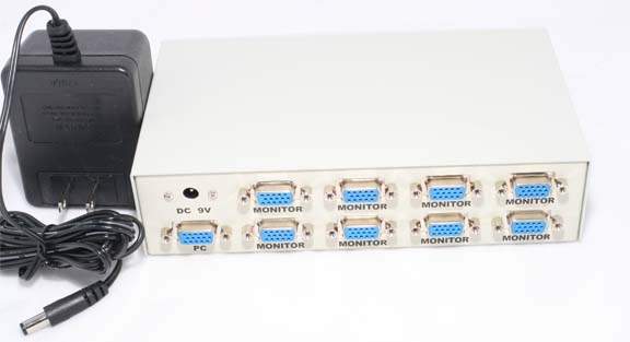 VGA Amplifier 8 Monitors Powered 400MHZ