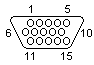 DSUB High Density 15 pin Male Connector