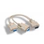 Y-Splitter Serial Cable DB9-Male to DB9-Female DB9-Female 12IN 1FT