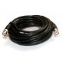 25FT BNC Twist On Male to Male RG58 Coax Coaxial Cable Cord 50 Ohm Black A/U