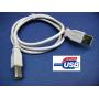 USB 2.0 COMPUTER Cable TYPE A to TYPE B White 3FT