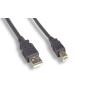 15Ft USB 2.0 Cable A-B Black UL 28AWG 24AWG