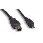10FT Firewire Cable Black 6PIN 4PIN 1394A